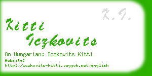 kitti iczkovits business card